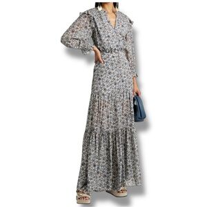 dress v neck long sleeve PinkBlush Taupe V-Neck Long Sleeve Fitted Maternity Maxi Dress Medium main image 1